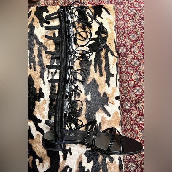 Stuart Weitzman “Sparta” Gladiator Flat Sandals Size 38.5 NWT - Picture 3 of 8
